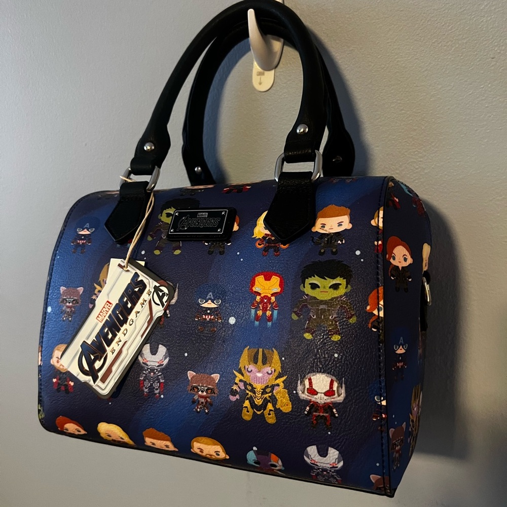 Avengers End Game Loungefly Barrel Crossbody Bag NWT
